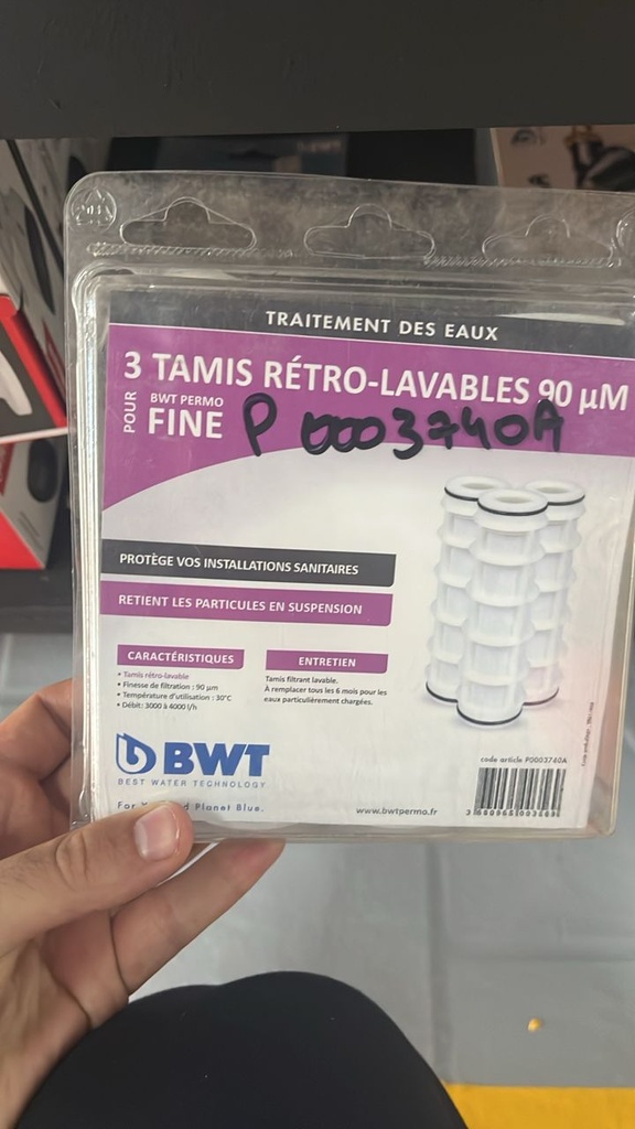 P0003740A Lot de 3 tamis de rechange 90 bwt