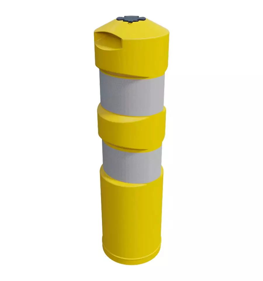 Balise autorelevable K5D en polyéthylène Ø 200mm H 750mm Jaune